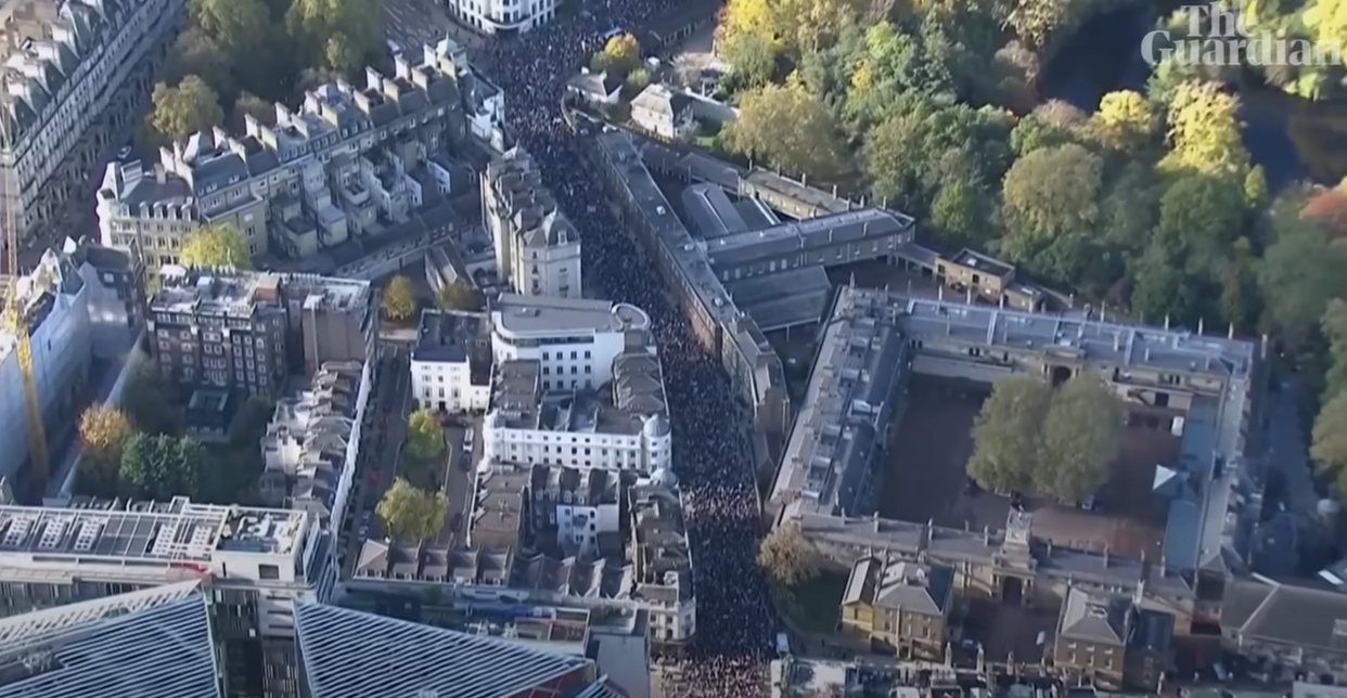 UK dispatch: 300,000 turn out in London for pro-Palestinian protest on Armistice Day amid clashes